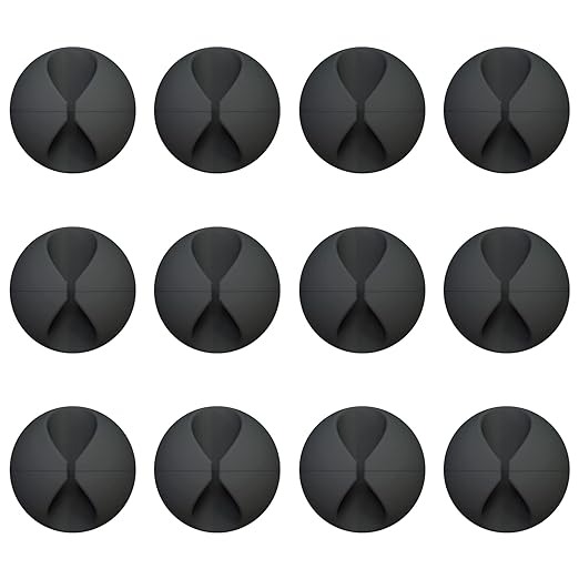 Paquete de 12 clips para cables, soporte adhesivo para gestión de cables, cargador, clip de retención para oficina, hogar, oficina, coche,