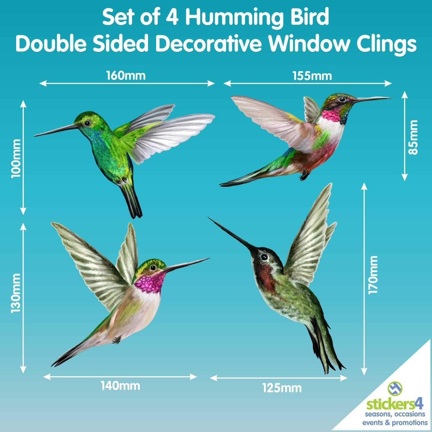 thumbnail image 3 of 4 magníficas pegatinas electrostáticas decorativas con patrón de colibrí: ayudan a evitar que los pájaros choquen contra sus ventanas, 3 of 3
