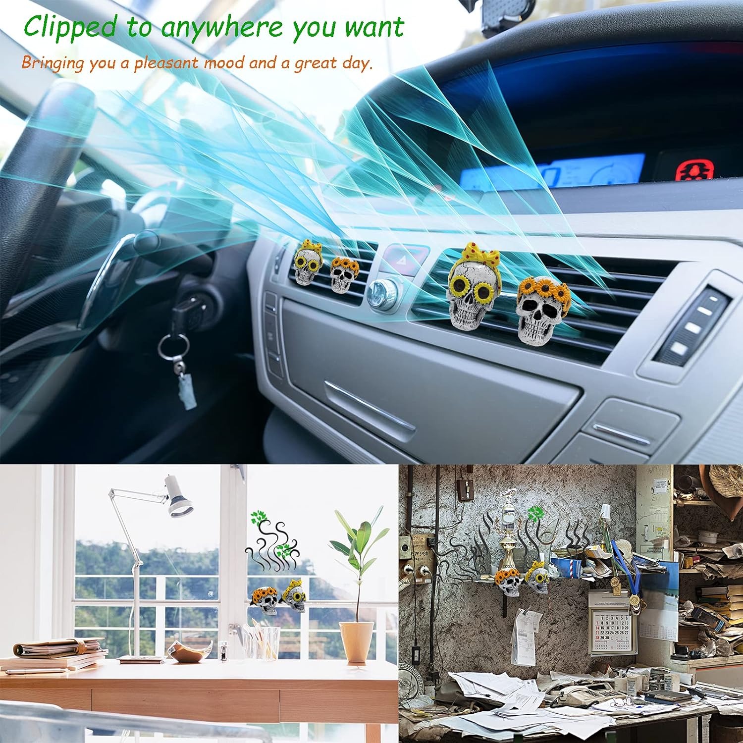 thumbnail image 3 of Clip ambientador de coche, accesorios decorativos de ventilación de aire de coche, decoración de aire acondicionado de coche, regalo de decoración navideña aromática, 3 of 3