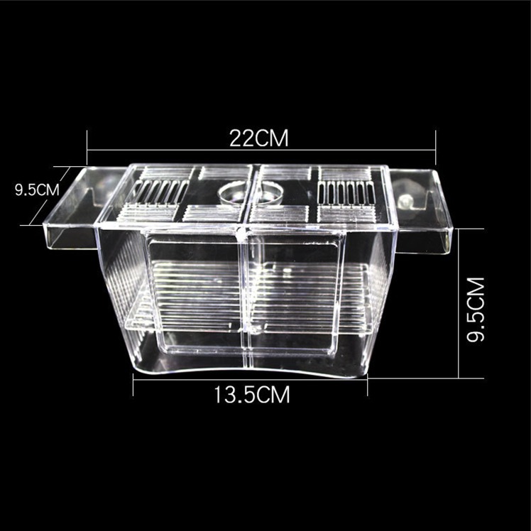 thumbnail image 2 of Caja de cría de peces acrílica YONGSHENG con ventosas para acuario criadero de peces tamaño pequeño (M), 2 of 5