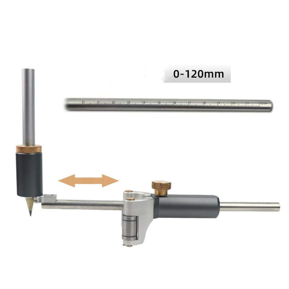 thumbnail image 4 of Arco lineal para carpintería, regla trazadora de doble propósito, herramienta de dibujo de línea paralela, medidor de medición, herramientas de trazado multifuncionales para carpintería DIY, 4 of 5