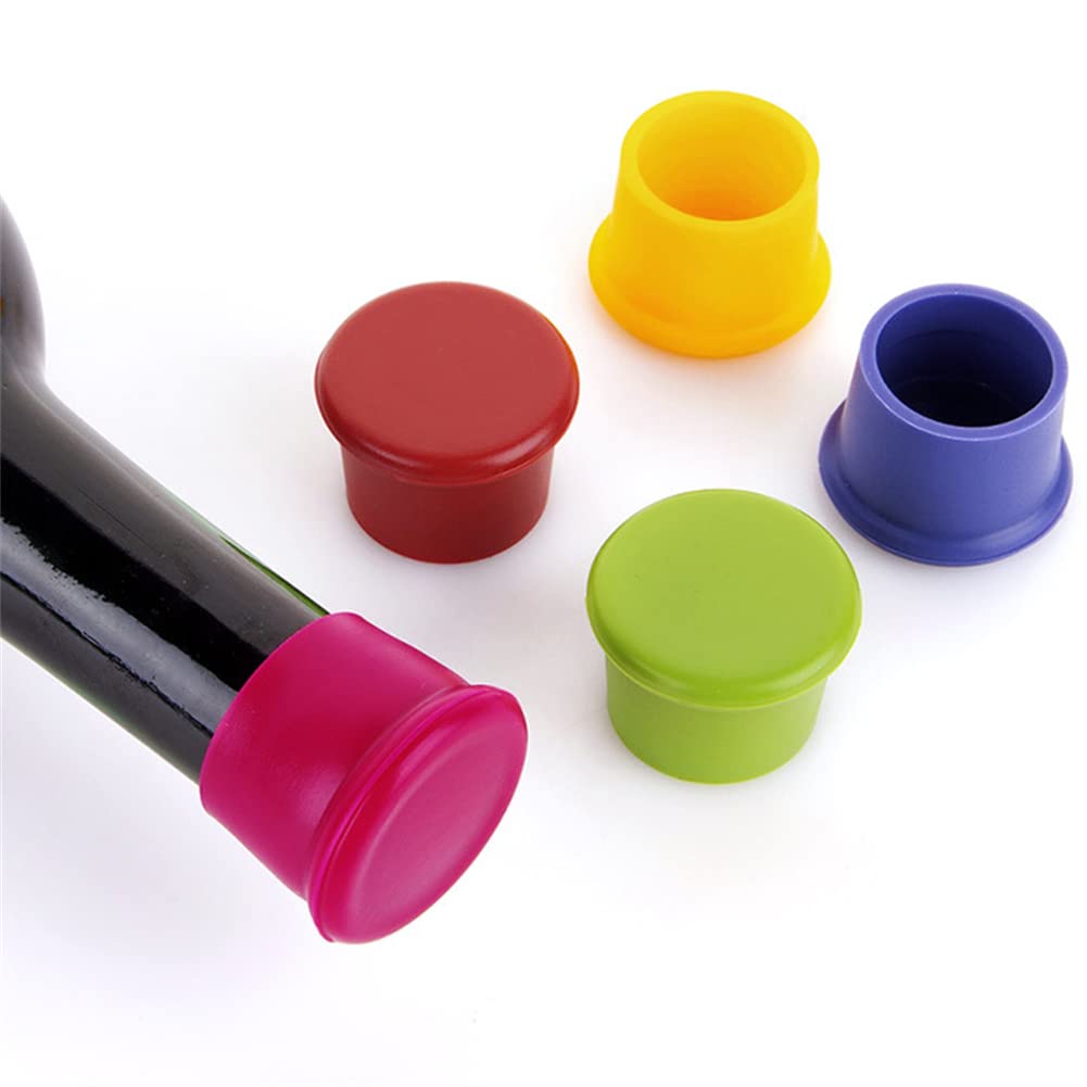 Paquete de 10 tapones de vino de silicona, reemplaza el sello hermético de corcho en botellas de vino, botella de cerveza reutilizable, ahorro de vino, regalos de vino fáciles