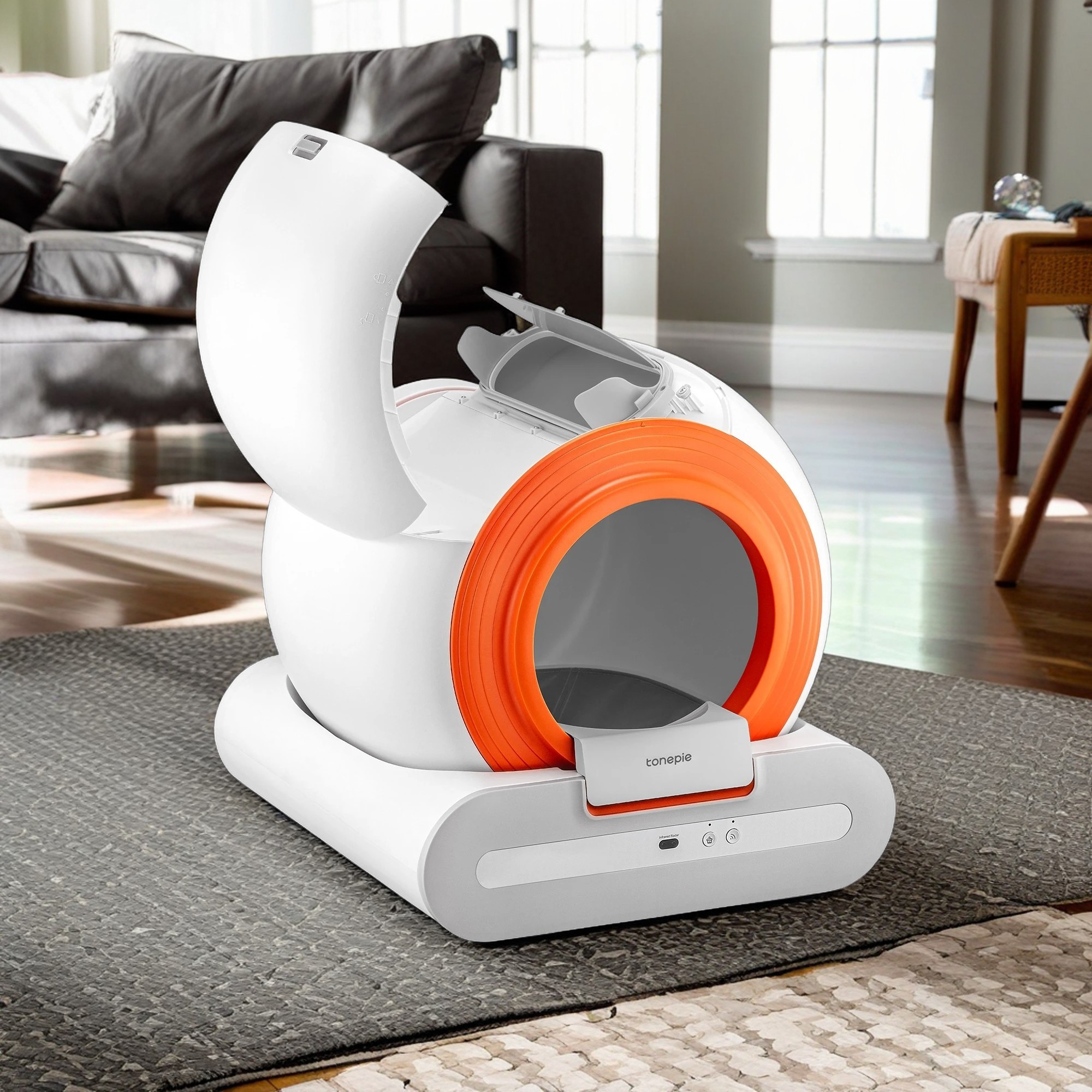 Pefilos 65L Self Cleaning Cat Litter Box, Smart Cat Litter Cleaning Robot for Multi Cats, Support 5G/Anti-Pinch, White Pefilos 65L Self Cleaning Cat Litter Box, Smart Cat Litter Cleaning Robot for Multi Cats, Support 5G/Anti-Pinch, White